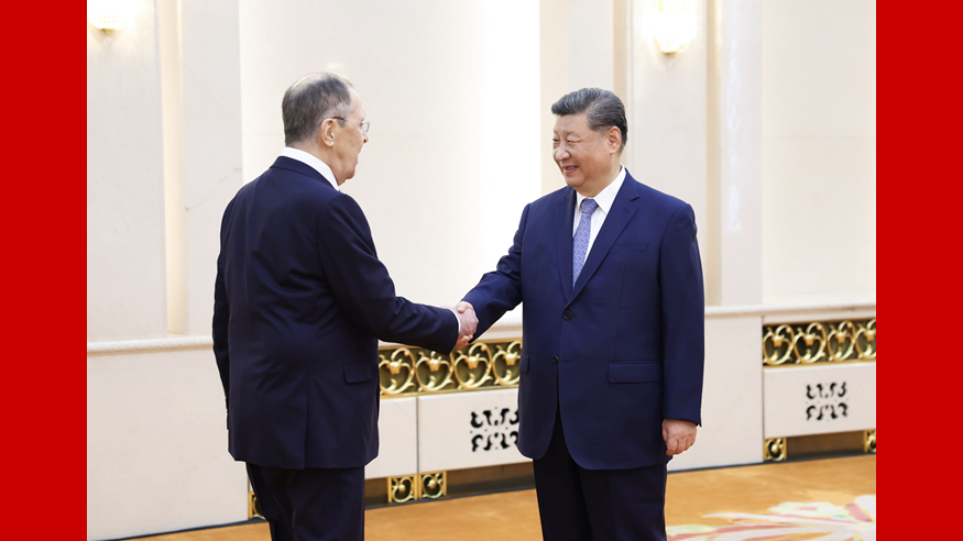 习近平会见俄罗斯外长拉夫罗夫